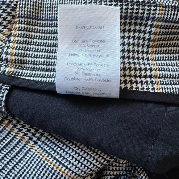Women's Veronica Beard Black and White Plaid Dress Pants Work Wear Pant Size 10 - Picture 7 of 7